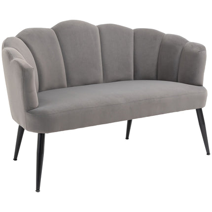 Dvoumístná pohovka, dvojsedačka v moderním designu, nosnost až 160 kg, 132 x 66 x 80 cm, šedá