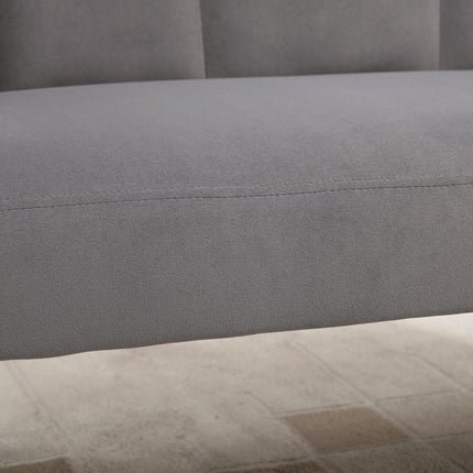 Dvoumístná pohovka, dvojsedačka v moderním designu, nosnost až 160 kg, 132 x 66 x 80 cm, šedá