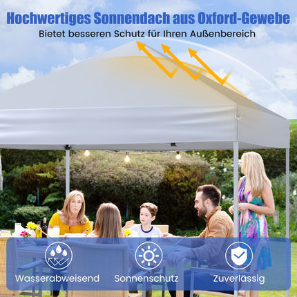 2x2m pop-up pavilon, vodotěsný, UV 50+, bílý