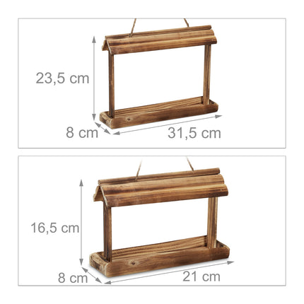 2x Vogelhäuschen aus Holz