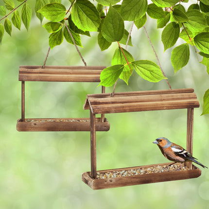 2x Vogelhäuschen aus Holz