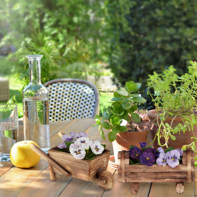 2x Decorative Wooden Planters