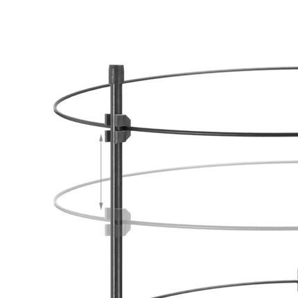 2 ks opěry rostlin s kroužky, 90 cm