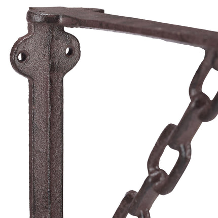 2x shelf bracket in cast iron with chain