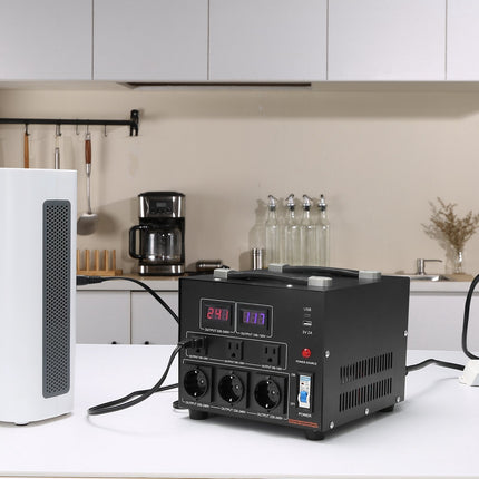 3000W Step Up Down Voltage Converter, US EU Outlets, USB
