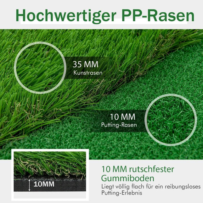 300 x 100 cm Golf Putting Mat Golf Mat with Artificial Turf Training Mat for Home Green