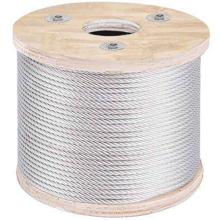 304 Stainless Steel Wire Rope 3/16 In, 7x19, 250 Ft