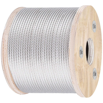 304 Stainless Steel Wire Rope 3/16 In, 7x19, 250 Ft
