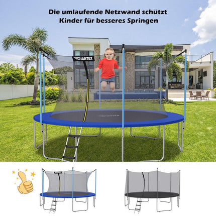 Bezpečnostní síť na trampolínu Ø305 cm vnitřní pro zahradní trampolíny černá