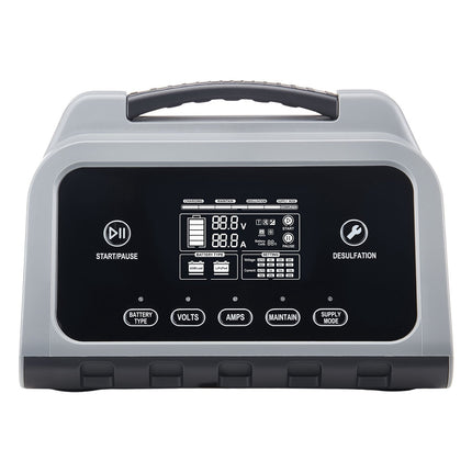 30A Smart Battery Charger 6V 12V 24V, LCD, LiFePO4, Lead-Acid