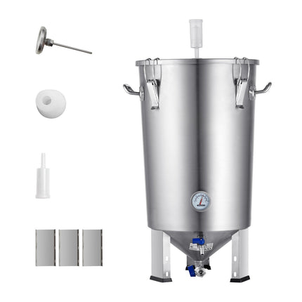 30L 304 Stainless Steel Beer Fermenter With Valve, Thermometer