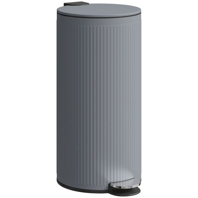 Odpadkový koš s pedálem 30L a tichým dovíráním víka, černý kov