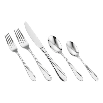 30-Piece Stainless Steel Flatware Set, Service for 6, Dishwasher Safe