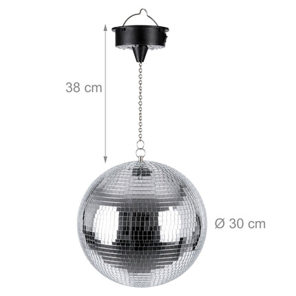 Disco koule 30 cm s motorem a LED světelnými efekty