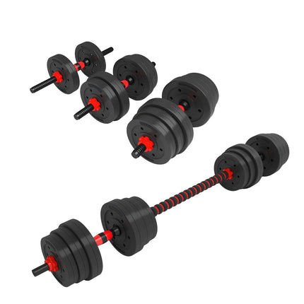 30 kg Adjustable Barbell and Dumbbell Set