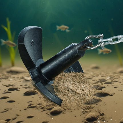 30 lb Mushroom Boat Anchor, Vinyl-Coated Cast Iron
