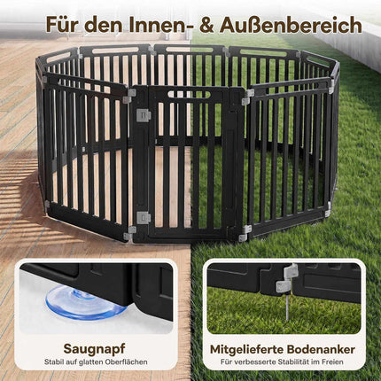 31.5" Height HDPE Dog Playpen, 10 Panels, Indoor/Outdoor