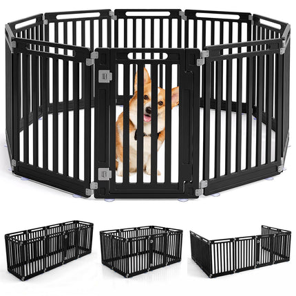 31.5" Height HDPE Dog Playpen, 10 Panels, Indoor/Outdoor