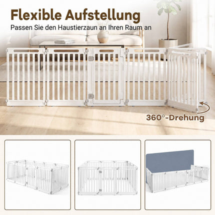 31.5" Indoor Outdoor Dog Playpen, 12 Panels, HDPE Material