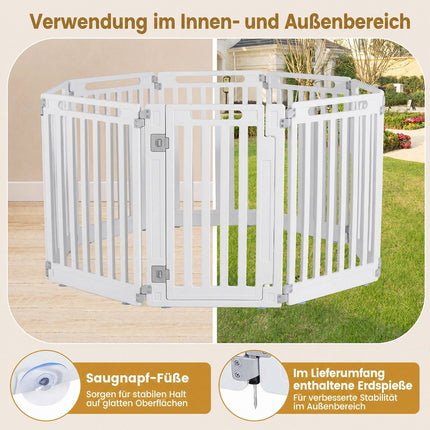 31.5" Indoor Outdoor Dog Playpen, 8 Panels, HDPE Material