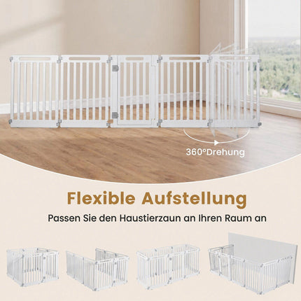 31.5" Indoor Outdoor Dog Playpen, 8 Panels, HDPE Material