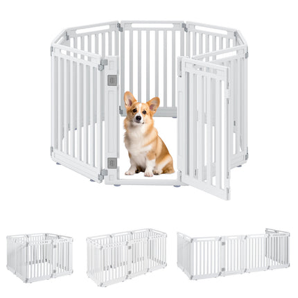 31.5" Indoor Outdoor Dog Playpen, 8 Panels, HDPE Material