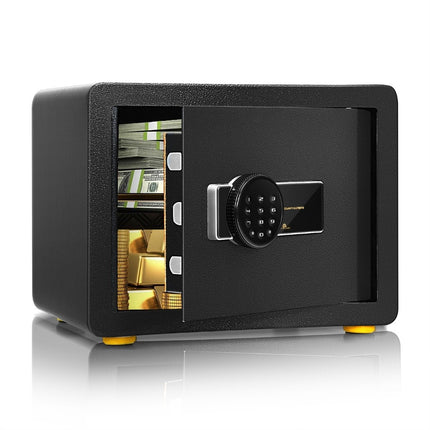 Elektronický trezor 31.5L s digitální klávesnicí a klíčem 40 x 30 x 31 cm, černý