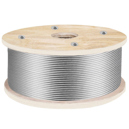 316 Stainless Steel Wire Rope, 3/16 in x 500 ft, 1x19