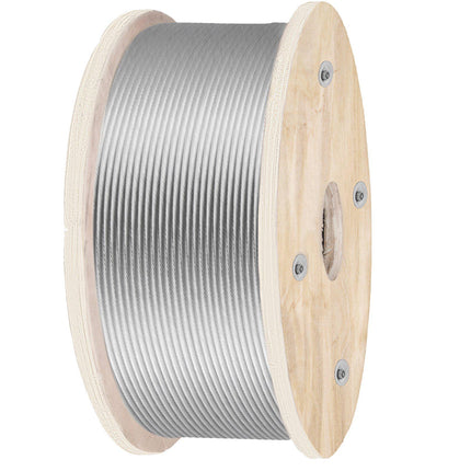 316 Stainless Steel Wire Rope, 3/16 in x 500 ft, 1x19