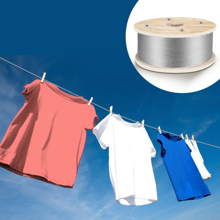 316 Stainless Steel Wire Rope, 3/16 in x 500 ft, 1x19