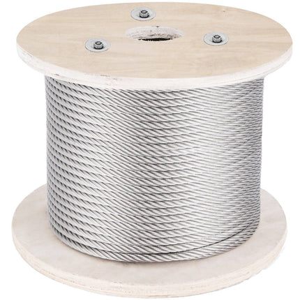 316 Stainless Steel Wire Rope, 500 ft, 5/32 in 1x19