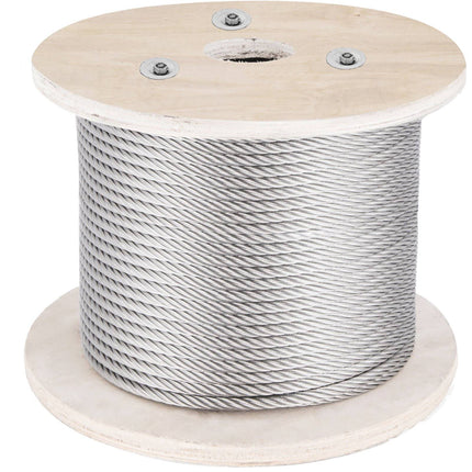 316 Stainless Steel Wire Rope, 500 ft, 5/32 in 1x19