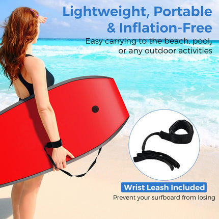 33–41 Inch Bodyboard with EPS Core, Wrist Leash