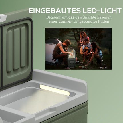 Kompresorová chladnička, 33L – tichá, LED, 12/230V, zelená