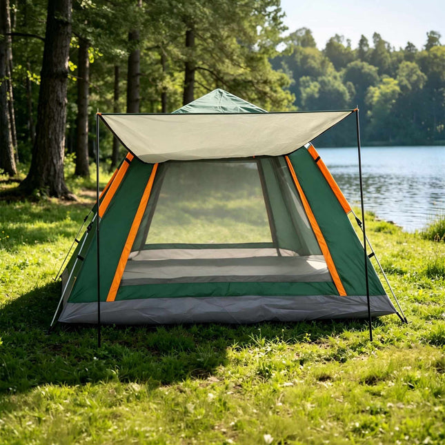 stan pro 3-4 osoby s rychlým rozložením, přístřeškem a UV ochranou