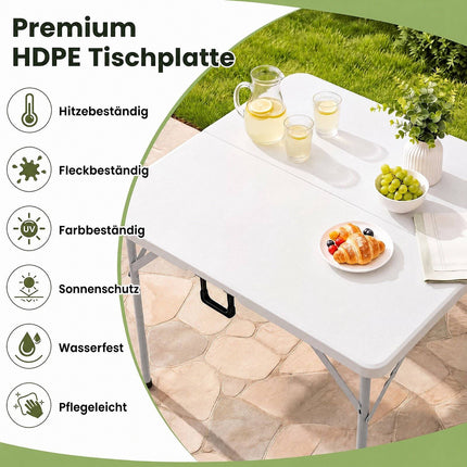 34" Square Foldable Card Table, White – Portable & Durable