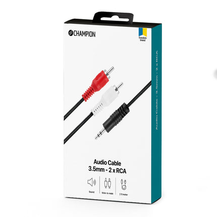 3.5mm – 2x RCA samec-samec 2.5m