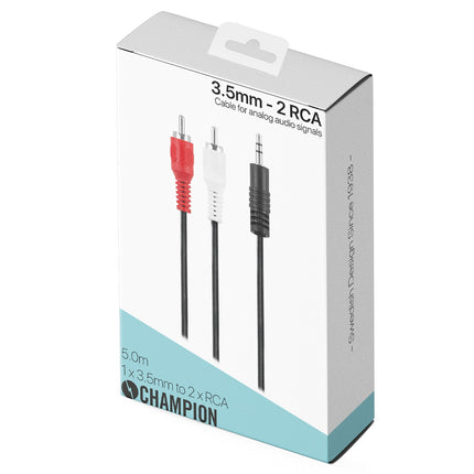 3,5 mm – 2 Cinch-Stecker-Stecker, 5,0 m