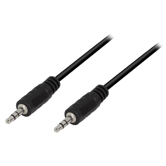 Stereo audio kabel 3.5mm samec-samec, 0.2m, černý