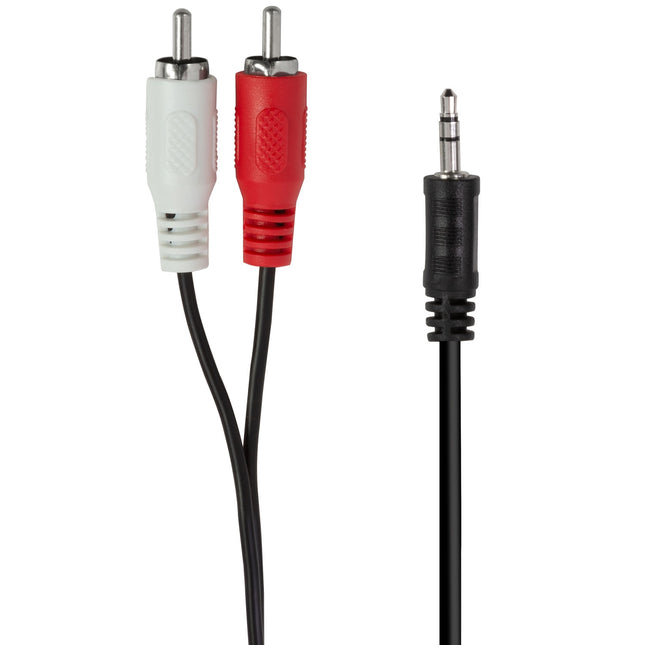 Audio kabel 3.5mm na 2x RCA, 1.5m, černý