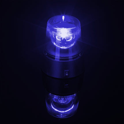 Otočná LED párty světla 360°, červená a modrá, sada 2 ks