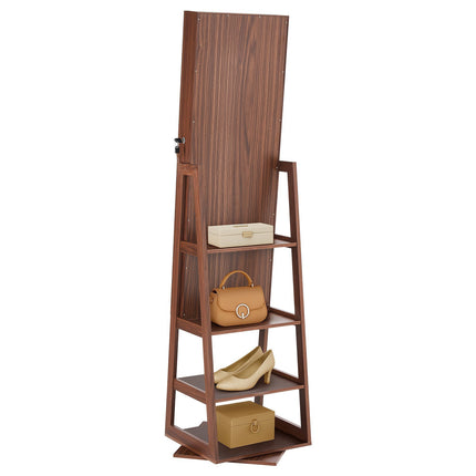 360 Swivel Jewelry Cabinet – Full-Length Mirror, Lockable