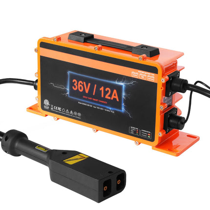 36V Golf Cart Battery Charger, 12A, D-Style Plug