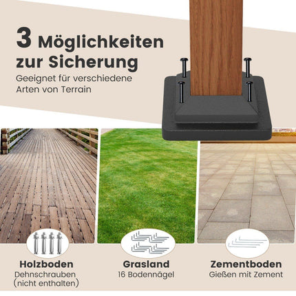 Pergola 3.6 x 3 m se zatahovací střechou, voděodolná, stabilní, zimuvzdorný pavilon, béžová