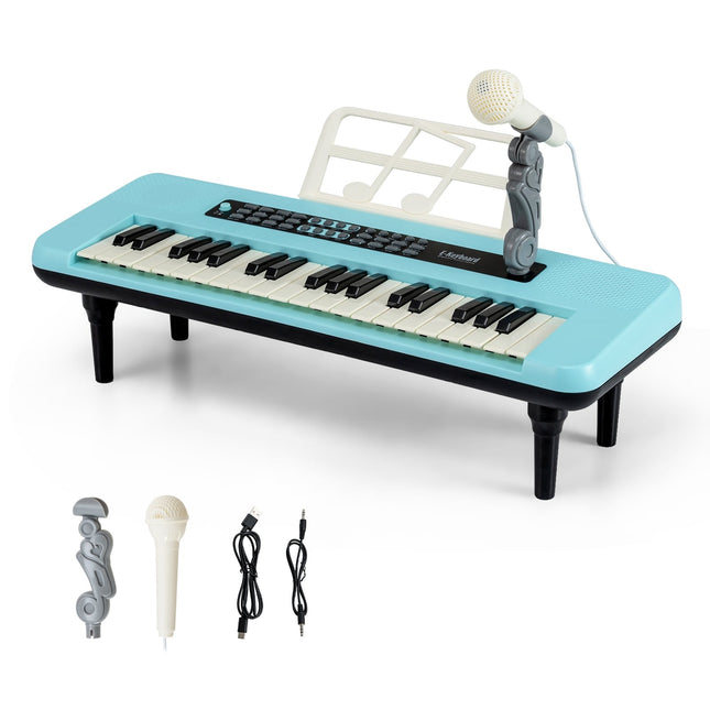 37-Tasten-Kinderdigitalpiano mit Mikrofon und Ständer