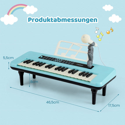 Dětské digitální piano s 37 klávesami, mikrofonem a stojanem