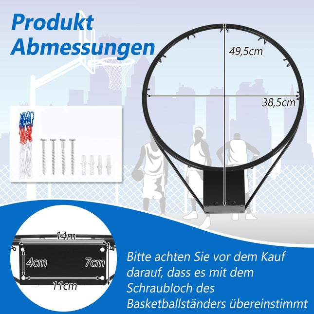 Ø37cm basketball hoop with ring &amp; Net for door &amp; Wall Mounted Indoor Mini Basketball Hoop Black