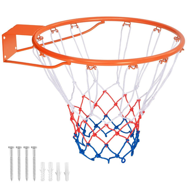 Ø37cm basketball hoop with ring &amp; Net for door &amp; Wall Mounted Indoor Mini Basketball Hoop Orange