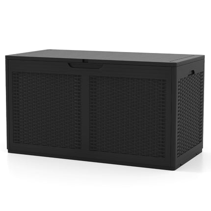 Venkovní úložný box 380L s kolečky, vodotěsný, černá