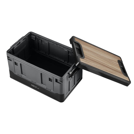 Skládací přepravní box 38L s deskou, šedá